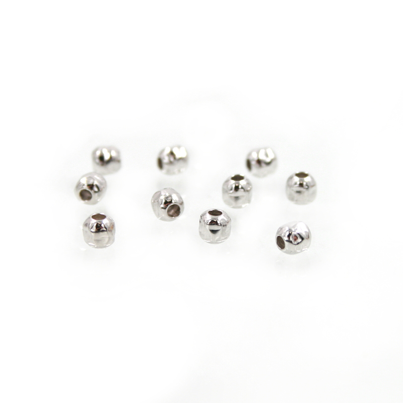 Argento 925‰ pallina martellata 4mm – Rodiato
