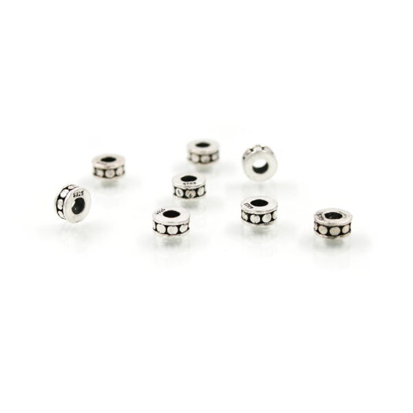 Sterling Silver spacer washer shape size 6x3mm