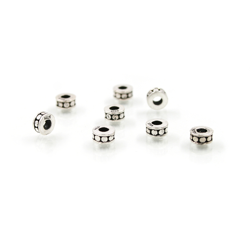 Argento 925‰ distanziatori rondelle 6x3mm