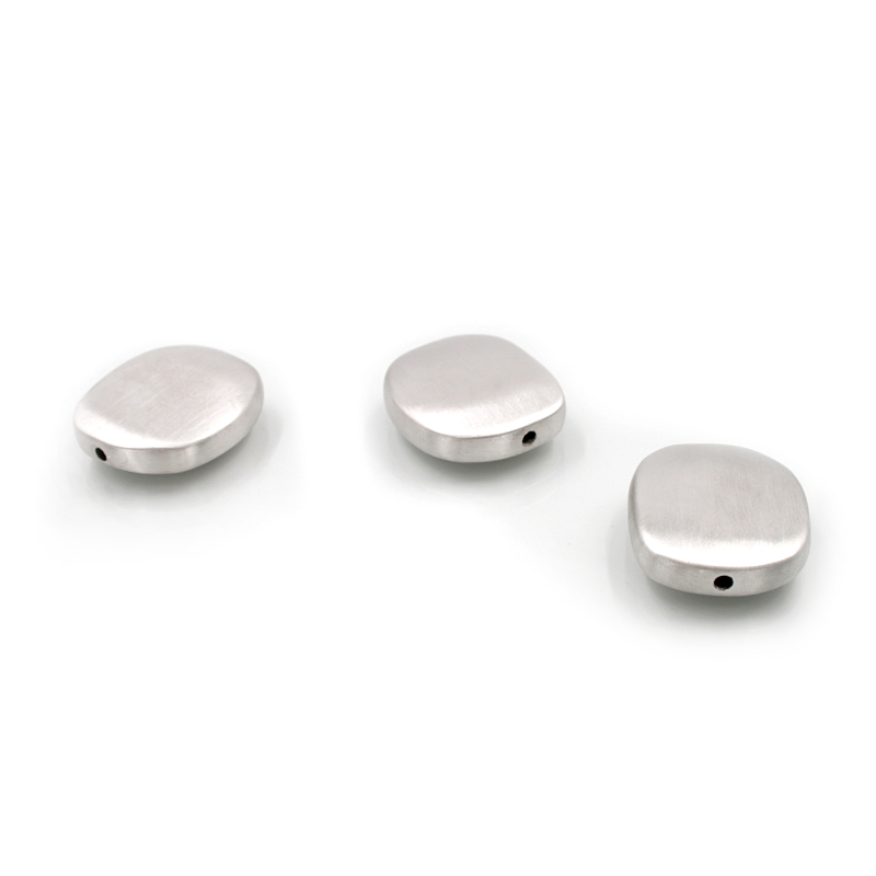 Argento 925‰ distanziatore rettangolo satinato 28x25mm – Rodiato