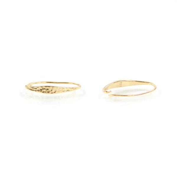 Orecchini argento gancio con maglia 22x4mm – Dorato