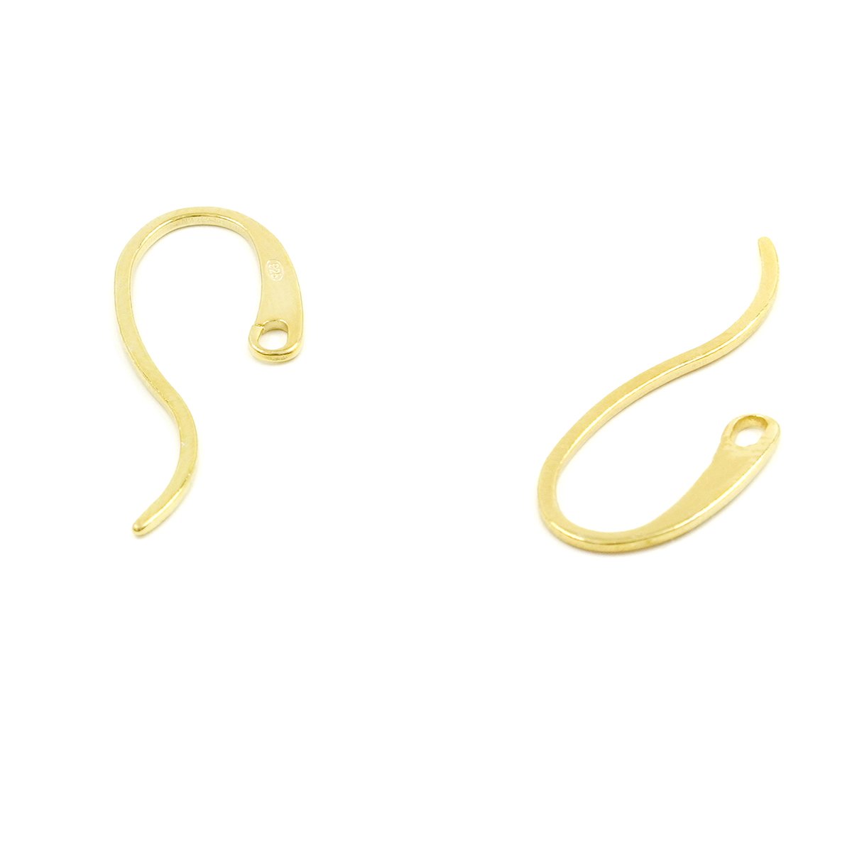 Orecchini argento ad amo con gancio 28x10mm – Dorato