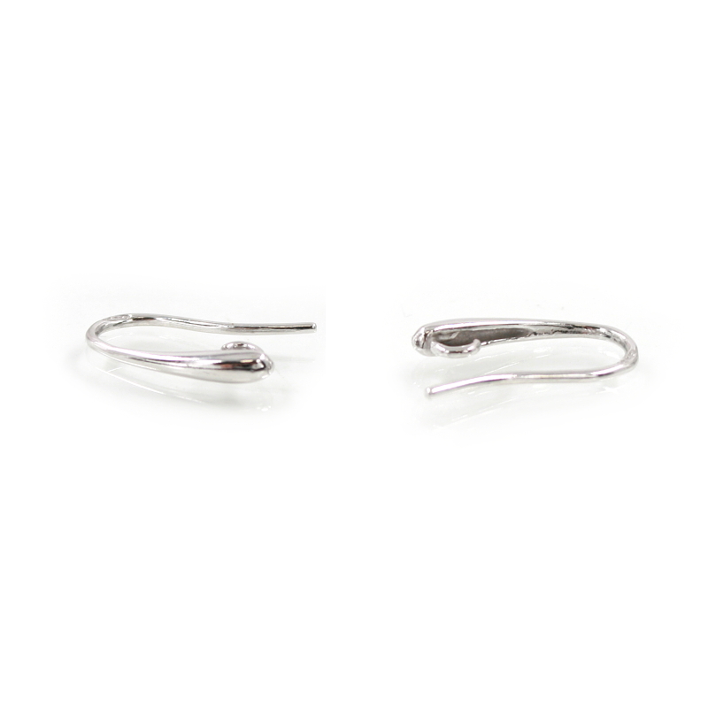 Orecchini argento goccia con gancio 17x2mm – Rodiato