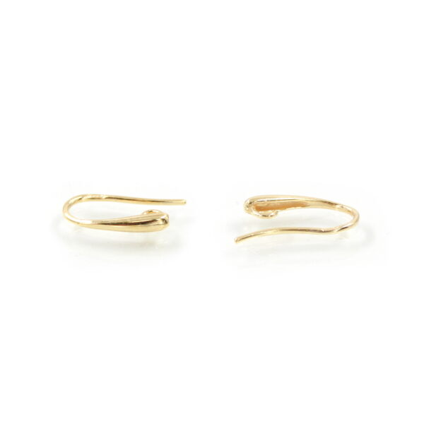 Orecchini argento goccia con gancio 17x2mm – Dorato