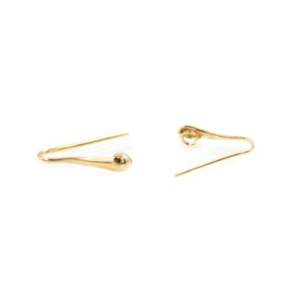 Orecchini argento goccia con gancio 17x4mm – Dorato