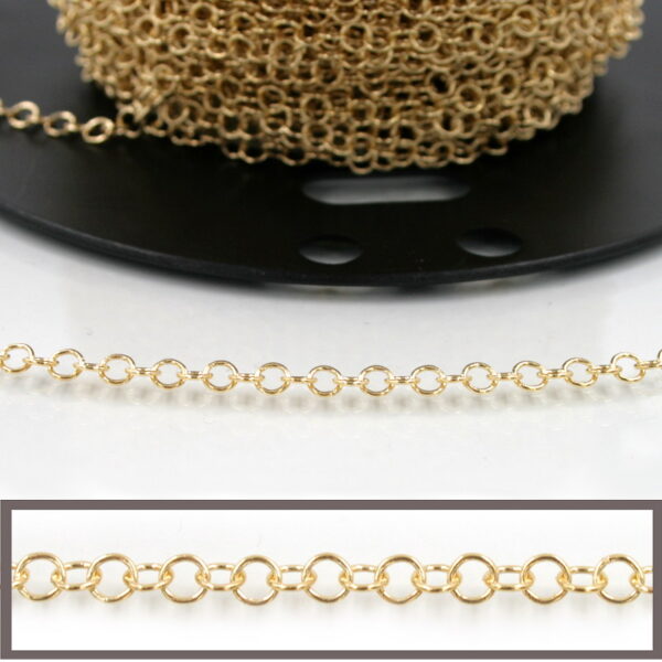 Sterling Silver Giotto chain diameter ring 4mm – Golden Color