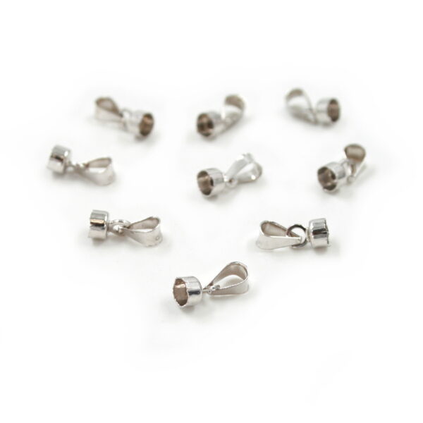 Sterling Silver cup internal size 4mm – Rhodium Color