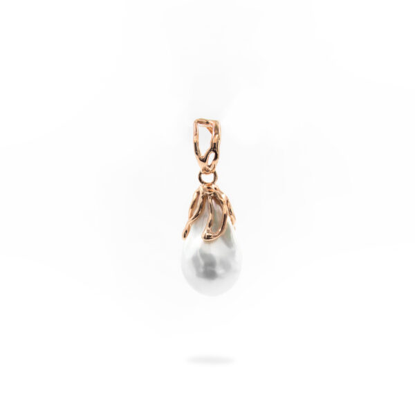 Pendente in argento 925‰ con perla barocca d'acqua dolce – Rosato