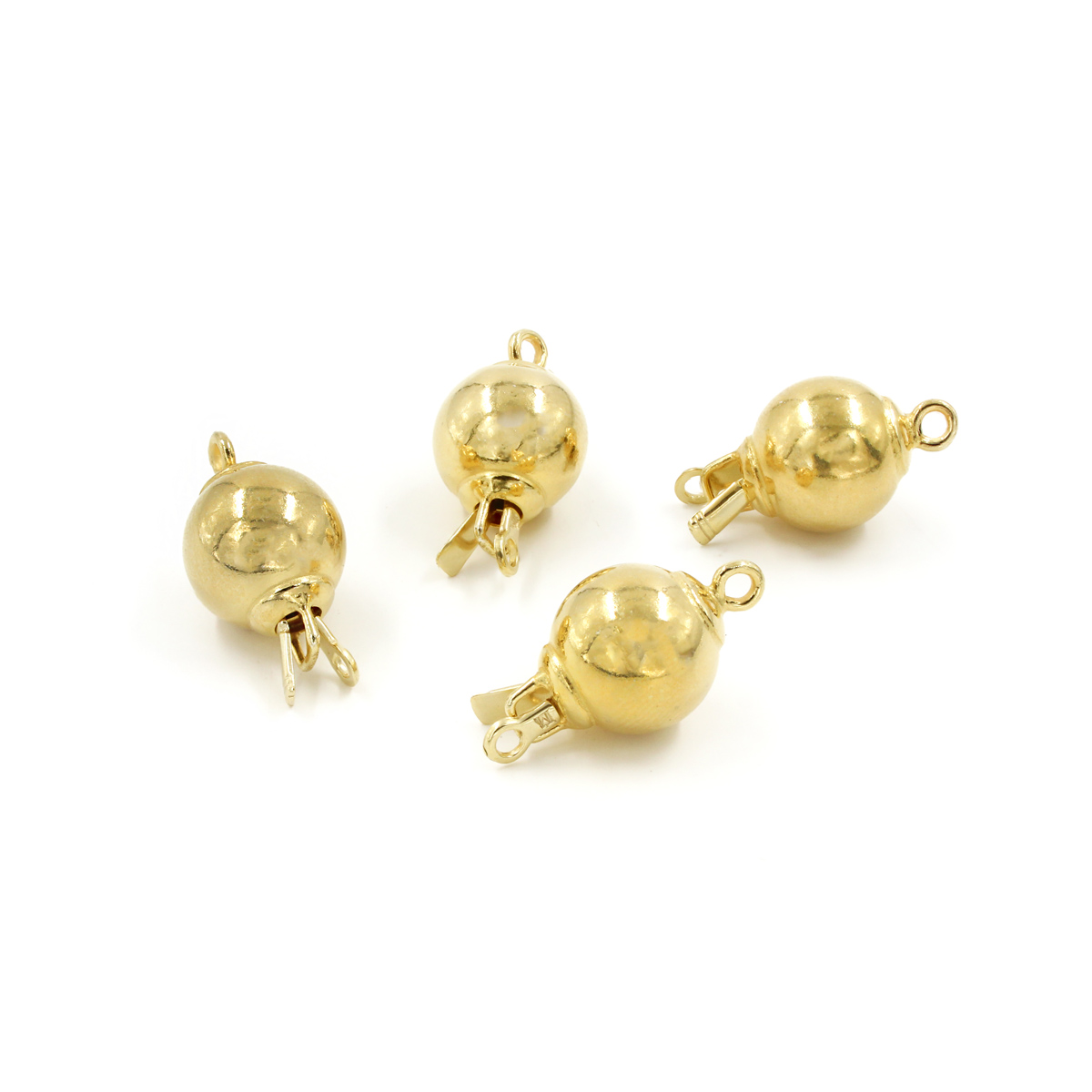 Argento 925‰ chiusura a sfera 12mm – Dorato