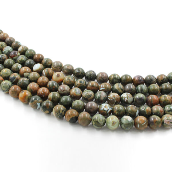 Rhyolite strands round shape size 8mm