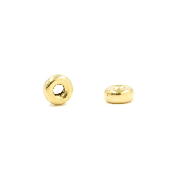 Sterling Silver spacer donut shape size from 4,5mm to 12mm – Golden Color
