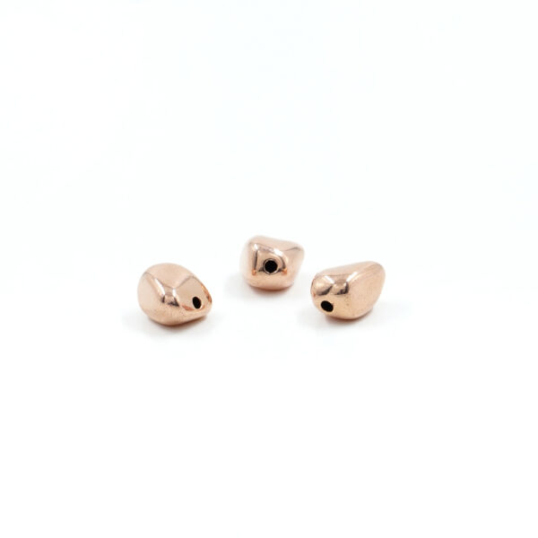 Sterling silver spacer stone shape size 10.5x9mm – Rose Color