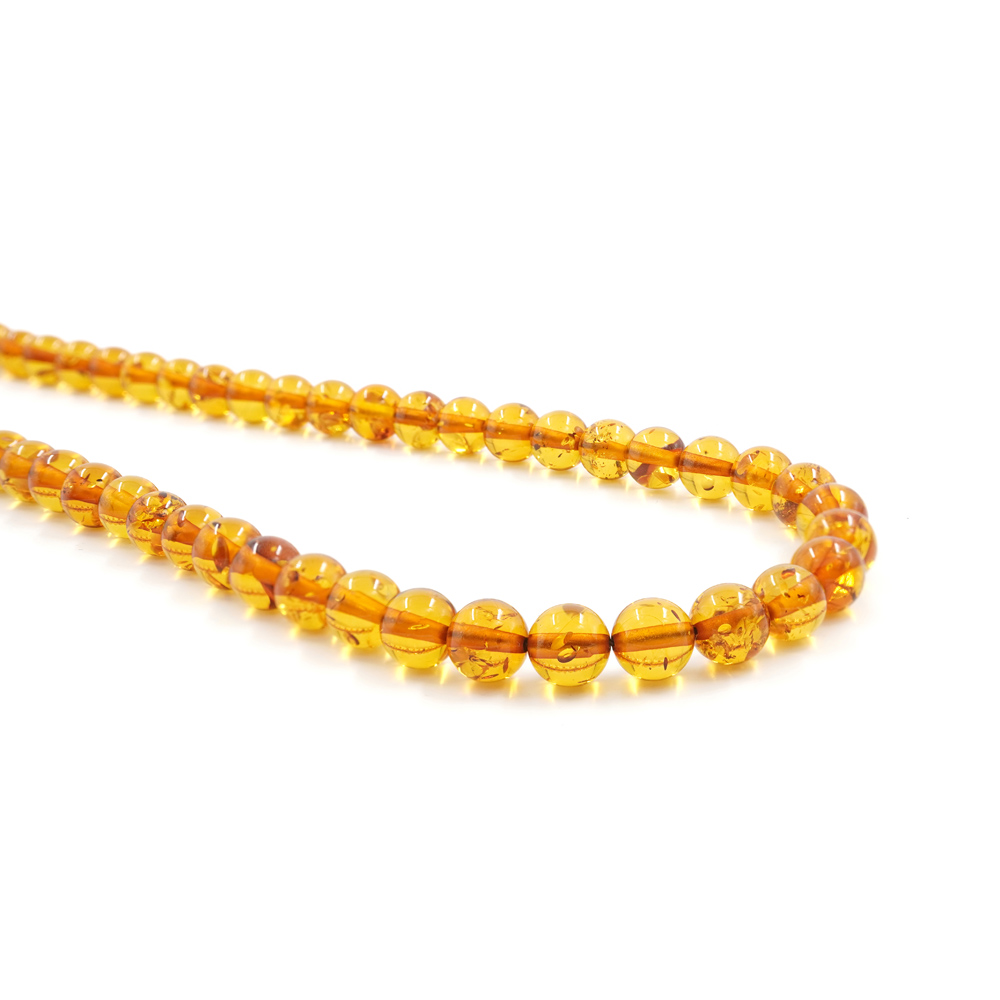 Baltic Amber strands round shape size ~6-7mm - Image 3