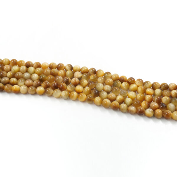 Golden Tiger Eye strands round shape size 8mm – AA-Quality