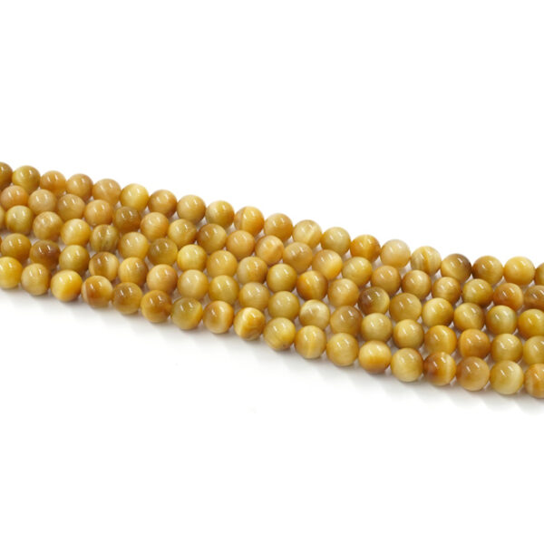 Golden Tiger Eye strands round shape size 10mm – A-QualityA