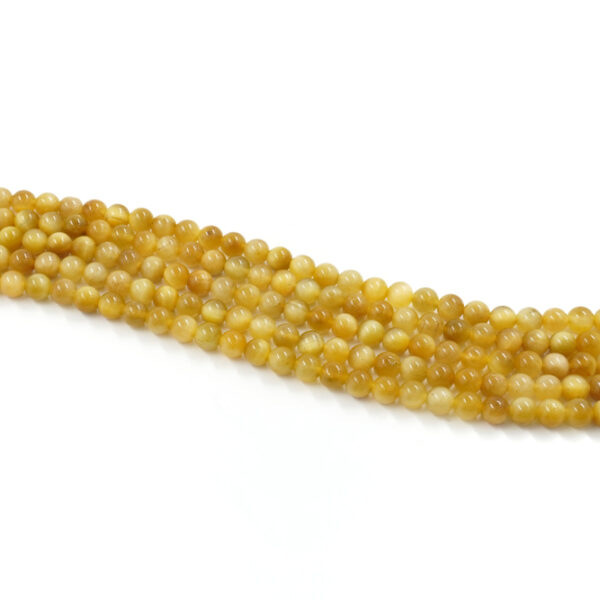Golden Tiger Eye strands round shape size 6mm – AA-Quality
