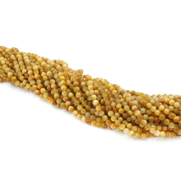Golden Tiger Eye strands round shape size 4mm – A-Quality