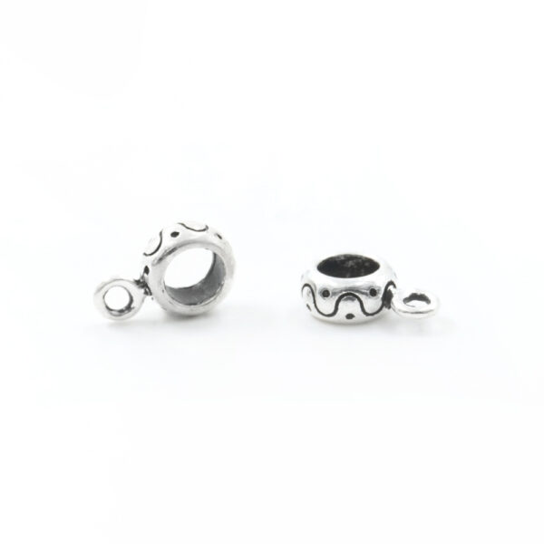 Sterling silver spacer washer shape size 7x3mm with hook