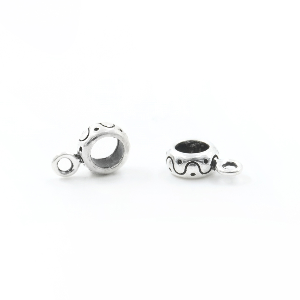 Argento 925‰ distanziatori rondelle 7x3mm con contromaglia