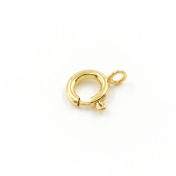 Sterling silver spring ring clasp 6mm to 10mm – Golden Color