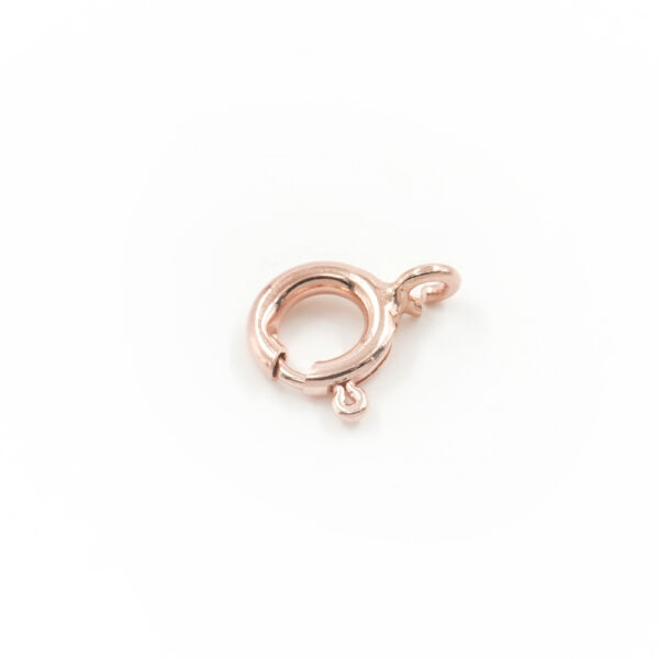 Sterling silver spring ring clasp 6mm to 10mm – Rose Color