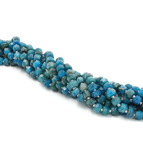 Apatite strands faceted washer shape size 8x6mm