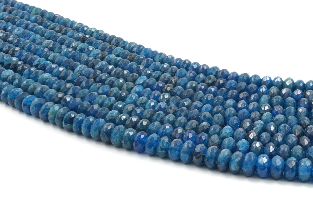 Apatite strands faceted washer shape size 7x4mm - Image 3