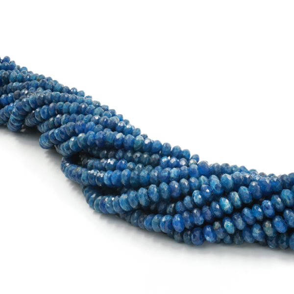 Apatite strands faceted washer shape size 7x4mm