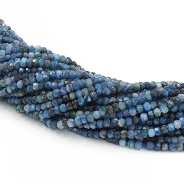 Kyanite strands faceted washer shape size 4x3mm