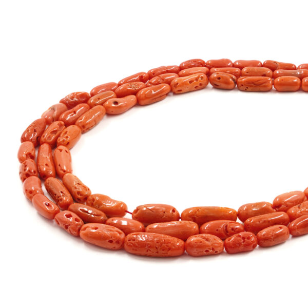 Mediterranean Coral strands cylindrical shape size