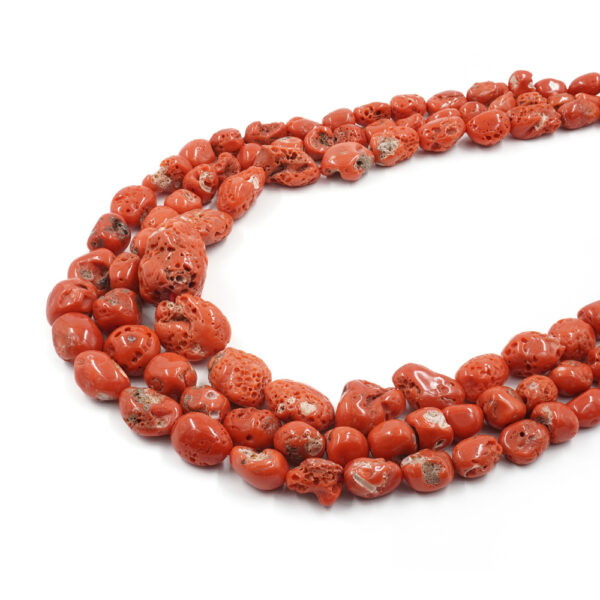 Mediterranean Coral strands gradation tumbles shape size
