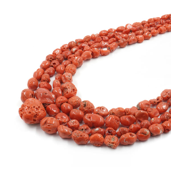 Mediterranean Coral strands gradation tumbles shape size
