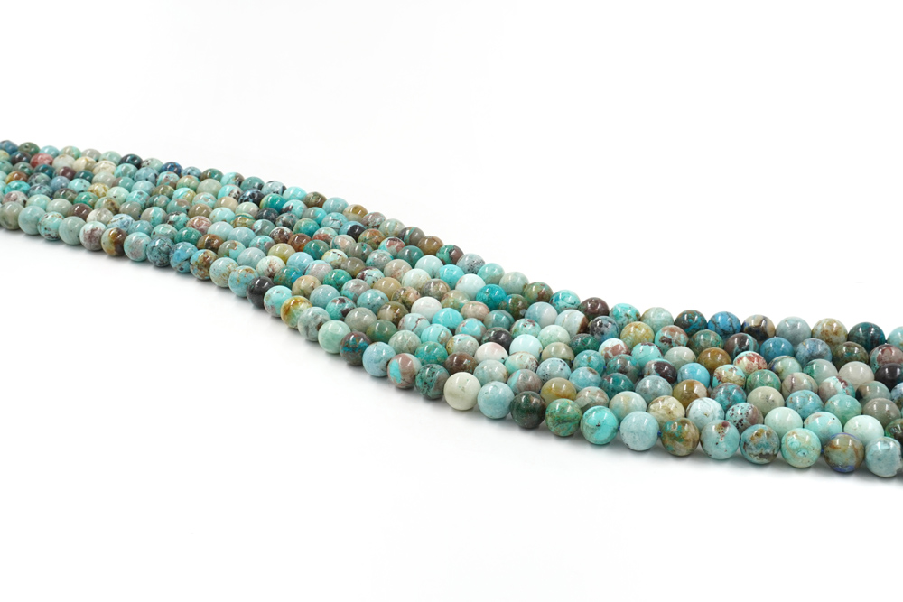 Chrysocolla strands round shape size 8mm - Image 2