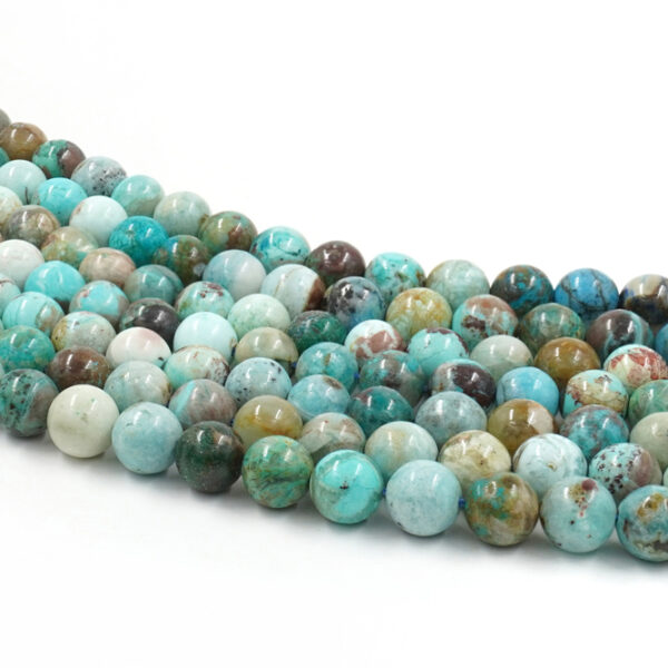 Chrysocolla strands round shape size 8mm