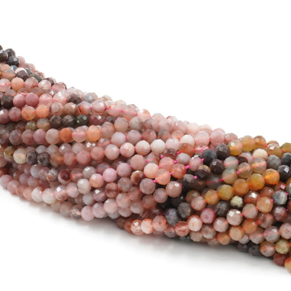 Agata multicolor fili round sfaccettati 4mm