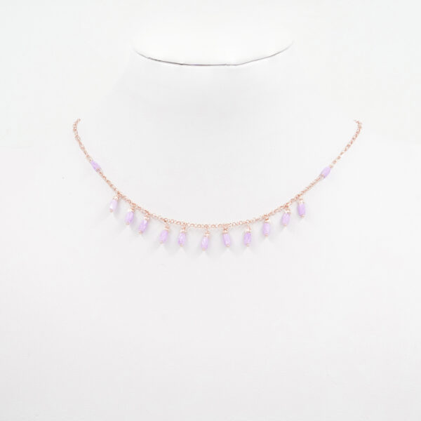 Collana in argento 925‰ con pietre di colore lilla – Rosato