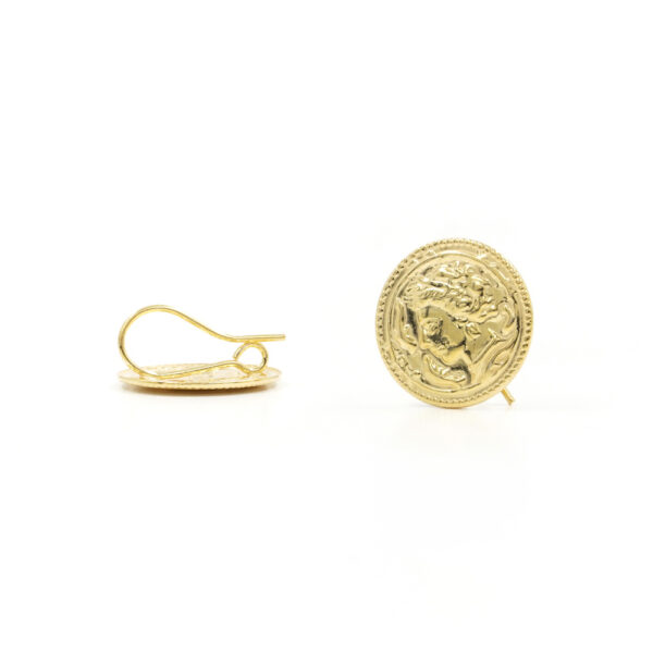Orecchini argento moneta 20mm – Dorato