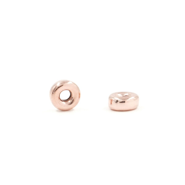 Sterling Silver spacer donut shape size from 4,5mm to 12mm – Rose Color