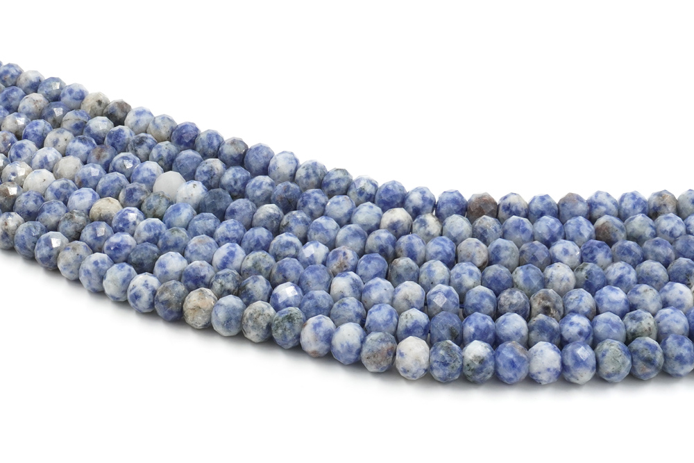 Sodalite strands faceted washer shape size 8x6mm