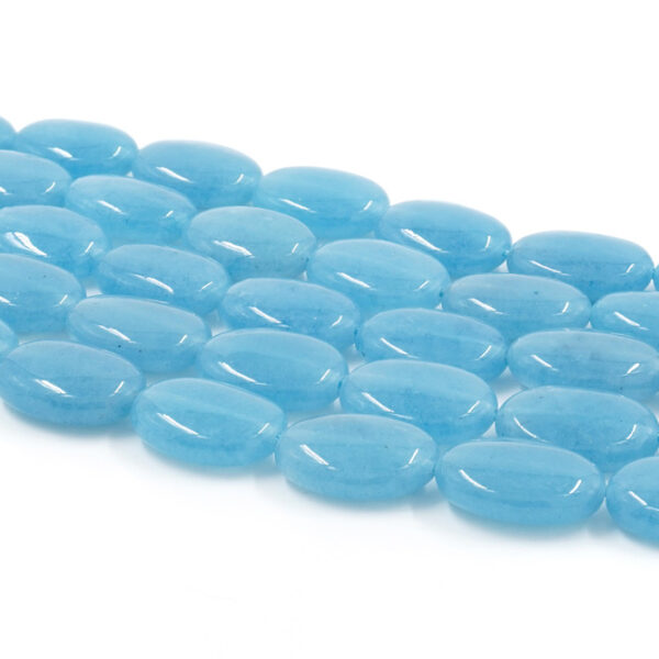 Blue spong quartz fili flat ovali 18x13mm