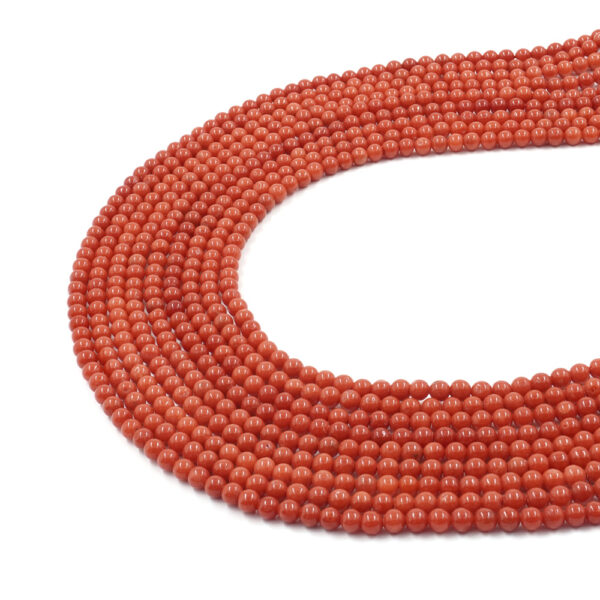 Mediterranean coral strands round shape size ~3mm, ~4-5mm – Similnet Quality