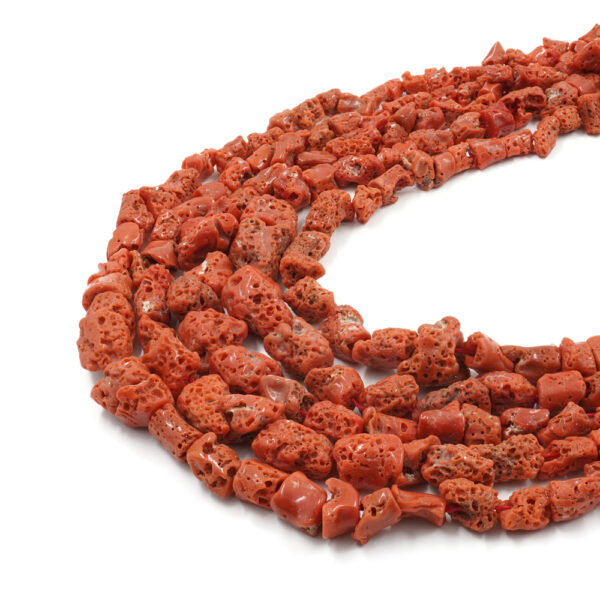 Mediterranean coral strands gradation irregular drum shape