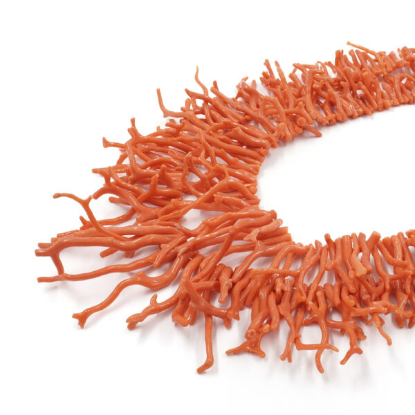 Mediterranean coral strands branch shape ~125,00gr – Orange Color