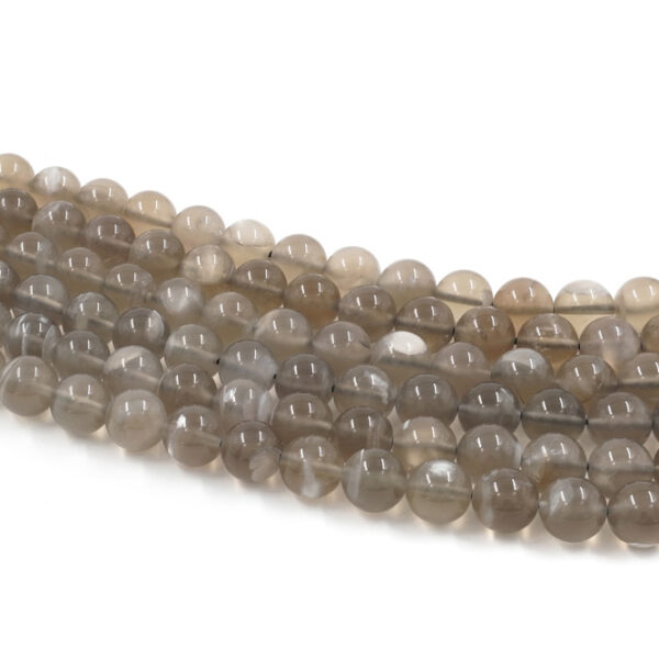 Grey Moonstone strands round shape 10mm