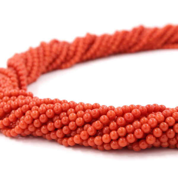 Mediterranean coral strands round shape 2,25mm – Light Color