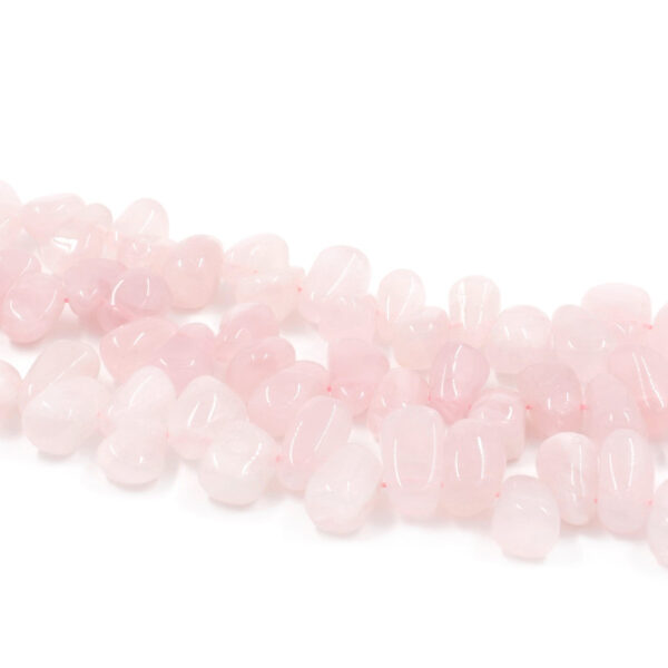 Pink Quartz strands stone shape size 20x10mm – Flag Hole