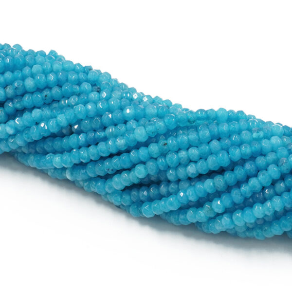 Dyed Jade strands faceted washer shape size 4x3mm – Heavenly