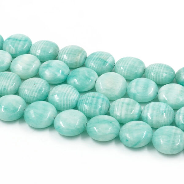 Dyed Jade strands coin shape size 16mm – Green