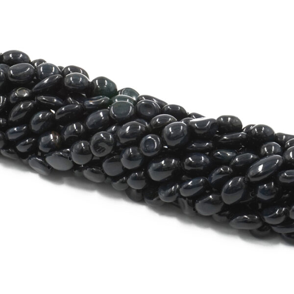 Blue Tiger Eye strands stone shape size 8x6mm