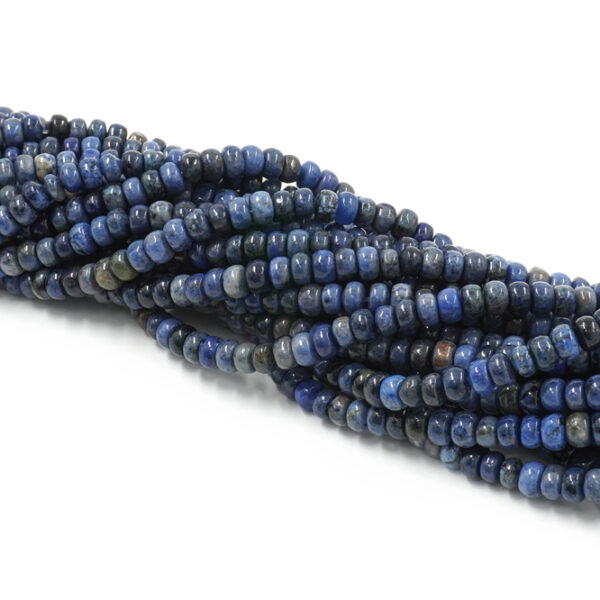 Dumortierite fili rondelle 6x4mm